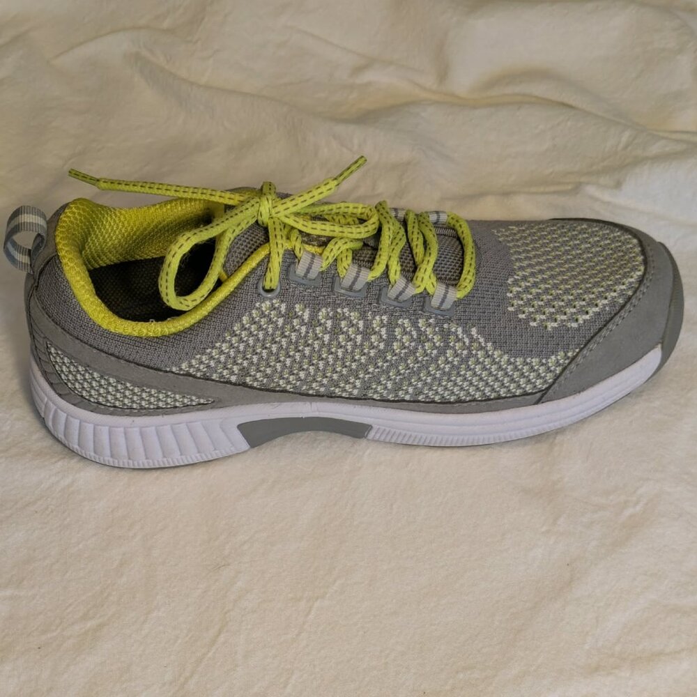 Orthofeet Athletic Sneakers  -- Womens 8 Medium Stretch Knit 987 Gray EUC - Picture 7 of 12